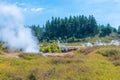 Craters of the moon - a geothermal landscape at New Zealand Royalty Free Stock Photo