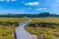 Craters of the moon - a geothermal landscape at New Zealand Royalty Free Stock Photo