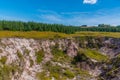 Craters of the moon - a geothermal landscape at New Zealand Royalty Free Stock Photo