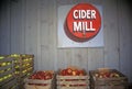 Crates of apples in Sauder farm and Craft village in Archibald, OH