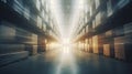 crates blurred interior warehouse