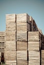 Crates vertical stacks Royalty Free Stock Photo