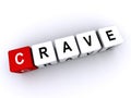 crave word block on white