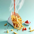 Craving-Worthy French Fry Stock Images: Fast Food, Gourmet Delights, Crispy Golden Goodness for Mockups and Graphical Content