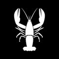 Craw fish white color icon . Royalty Free Stock Photo