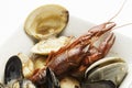 Crawdad,clams and Mussels Royalty Free Stock Photo