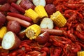 Crawfish Corn and Potatoes Royalty Free Stock Photo