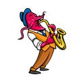 Crawfish Saxophone Player Mascot Royalty Free Stock Photo