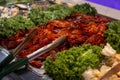Crawfish at a Seafood buffet Royalty Free Stock Photo