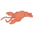 Crawfish vector eps Hand drawn, Vector, Eps, Logo, Icon, crafteroks, silhouette Illustration for different uses Royalty Free Stock Photo