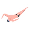 Crawl swimmer icon, isometric style Royalty Free Stock Photo