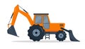 Crawler bulldozer.Digger machine or excavator Royalty Free Stock Photo