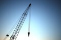 crawler crane up in the air