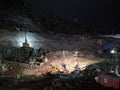 Field Geological surveys Construction site at night 2