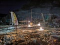 Field Geological surveys Construction site at night 3