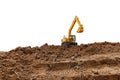 Crawler Excavator is digging soil in the construction site