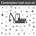 Crawler excavator icon. Constraction tools icons universal set for web and mobile