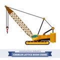 Crawler lattice boom crane Royalty Free Stock Photo