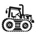 Crawler tractor icon, simple style Royalty Free Stock Photo