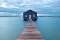 Crawley Edge Boatshed in Australia Royalty Free Stock Photo