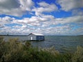 The Blue Boat House Royalty Free Stock Photo