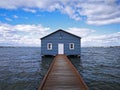 The Blue Boat House Royalty Free Stock Photo