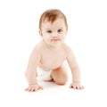 Crawling baby boy Royalty Free Stock Photo