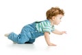 Crawling baby boy Royalty Free Stock Photo