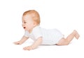 Crawling curious baby looking up Royalty Free Stock Photo