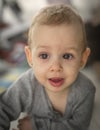 Crawling funny adorable baby