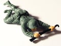 Crawling toy soldier Royalty Free Stock Photo