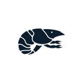 Crayfish icon flat vector illustration