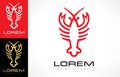 Crayfish or lobster logo vector