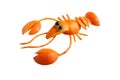 Crayfish made of orange