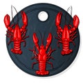 Crayfish set on dish vector illustration on a white background Royalty Free Stock Photo