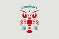 Crayfish vector logo EPS 10 File Royalty Free Stock Photo