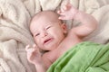 Craying newborn baby Royalty Free Stock Photo