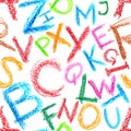 Crayon alphabet seamless