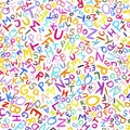 Crayon Alphabet Seamless Pattern