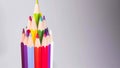 Crayon,Back to school, education concept.group of colored pencils lie in a circle Royalty Free Stock Photo