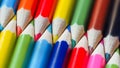 Crayon,Back to school, education concept.group of colored pencils lie in a circle Royalty Free Stock Photo