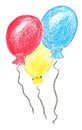 Crayon balloons