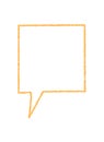 Crayon Contour Speech Bubble Icon Royalty Free Stock Photo