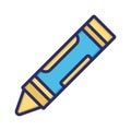 Crayon, drawing, kindergarten, color fully editable vector icon