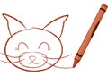 Crayon Drawn Cat