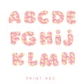 Crayon drawn paint style lettering kit.