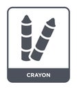 crayon icon in trendy design style. crayon icon isolated on white background. crayon vector icon simple and modern flat symbol for