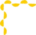 Crayon Lemon Slice Border Corner Royalty Free Stock Photo