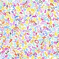 Crayon Numbers Seamless Pattern Royalty Free Stock Photo