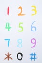 Crayon numbers Royalty Free Stock Photo